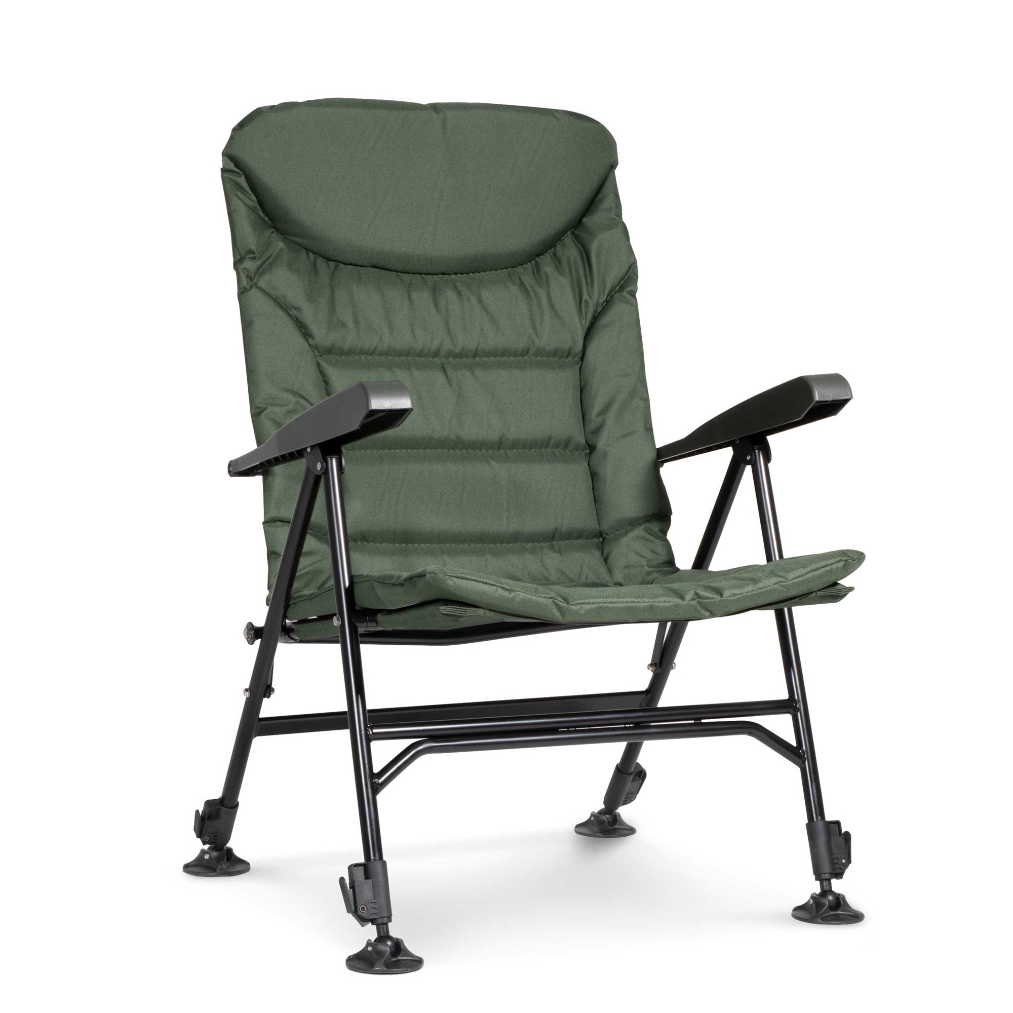 Dellonda Portable Fishing/Camping Chair, Reclining, Adjustable Height, Water Resistant, Foldable - Dellonda