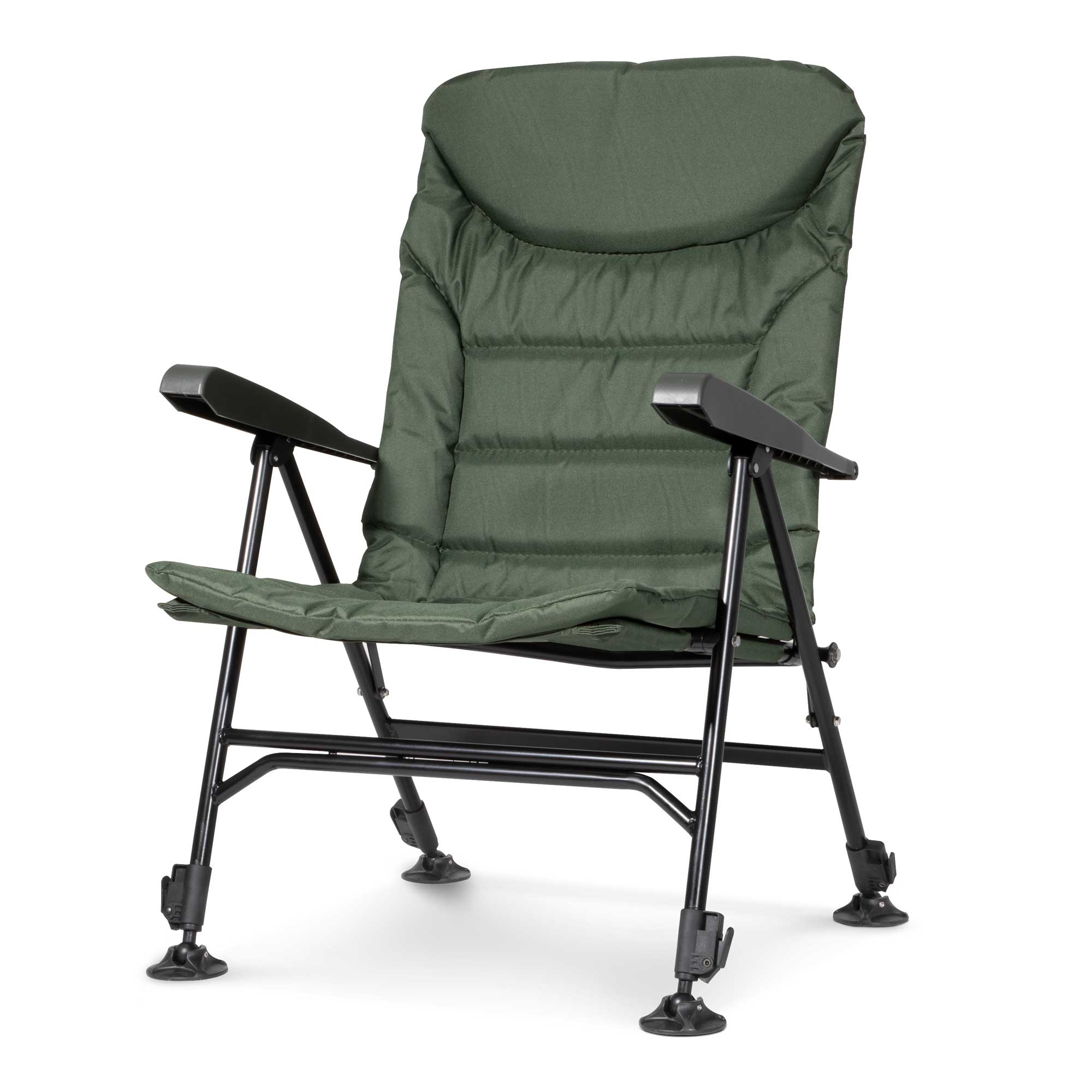 Dellonda Portable Fishing/Camping Chair, Reclining, Adjustable Height, Water Resistant, Foldable - Dellonda