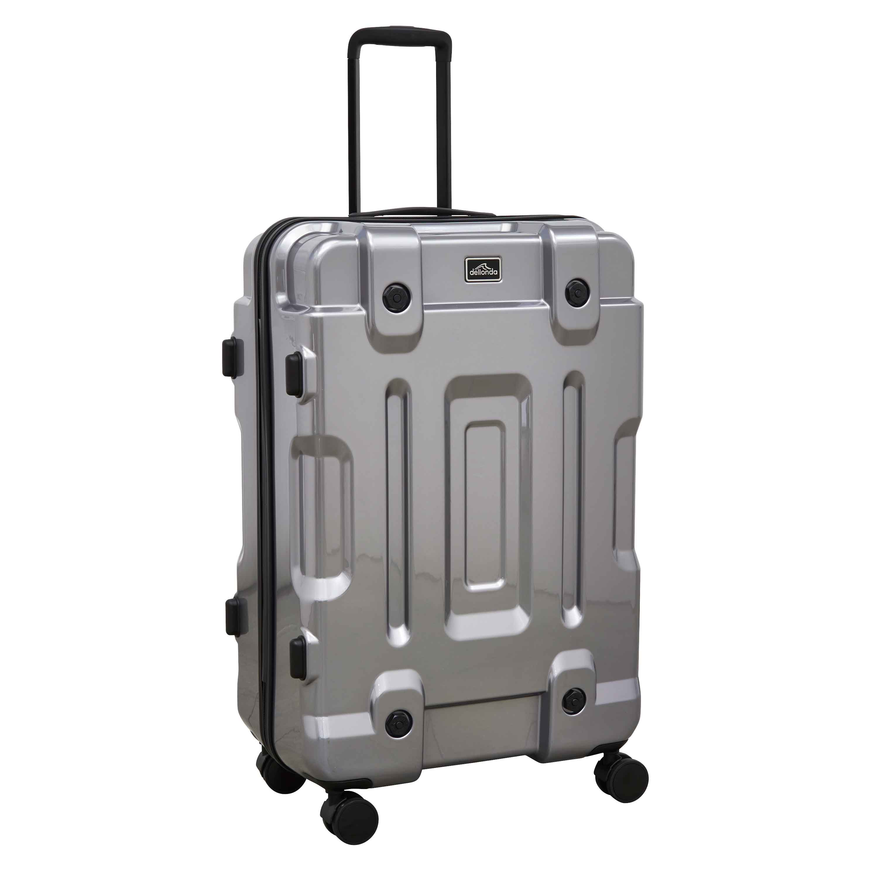 3-Piece Lightweight ABS/PC Luggage Set with TSA Lock  - 20", 24", 28" - Silver - DL9 - Dellonda